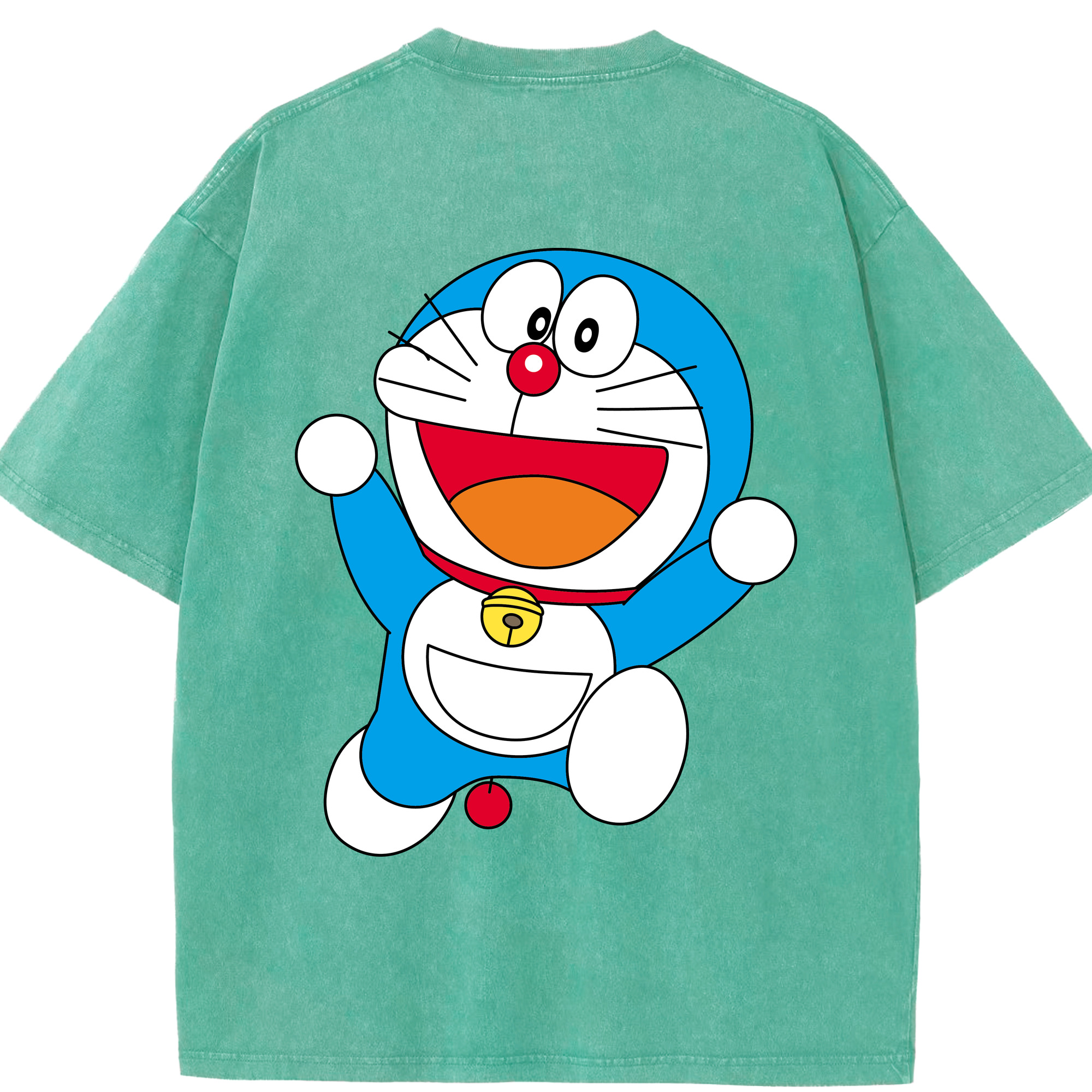 （画像用） ドラえもん Doraemon 綿100% ヴィンテージ風 半袖Tシャツ（背面プリント）